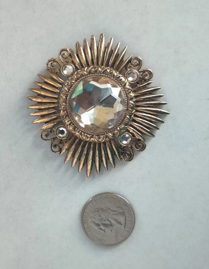 Antique glass paste jewelry 2 sets of earrings & Brooch -Large earrings & Broach